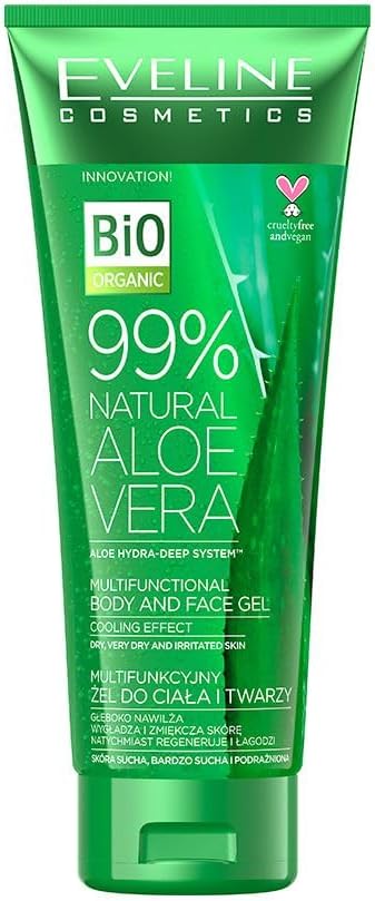 Ev 99% Nat Aloe Vera Tea Tree Oil Body & Face Gel 250Ml
