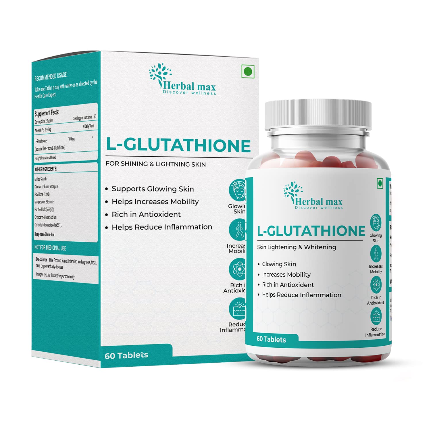 glutathione capsule price in riyadh noble nature Extra Strength 500 mg - Reduced Form - 30 Veg Capsules | Best KSA Buy Herbal max L Glutathione