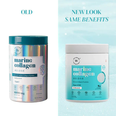 Wellbeing Nutrition Marine Collagen Peptides with Bottle