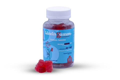 Lindagum Prebiotic Inulin Fiber 190 mg Strawberry Flavor 60 Gummies
