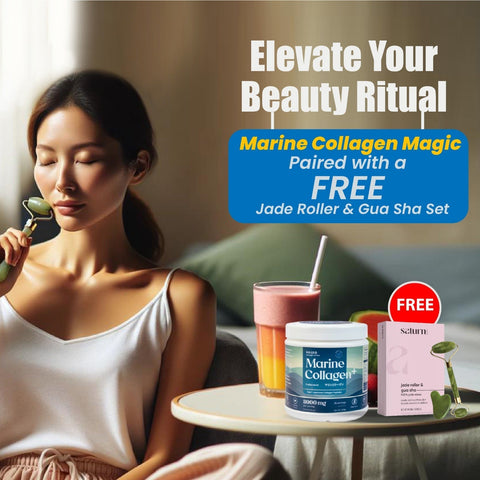 Valeo Marine Collagen + FREE Jade Roller & Gua Sha Set