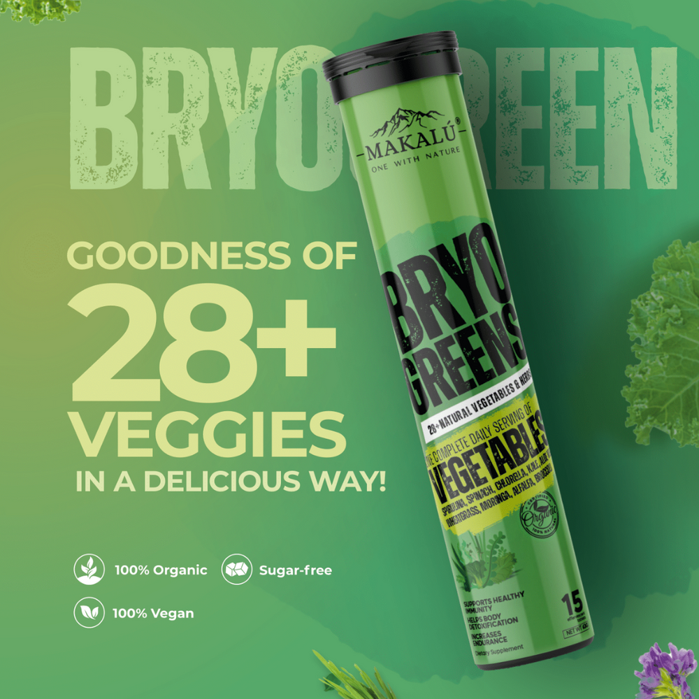 Makalu Bryo Greens with goodness of 28+ organic Vegetables in single tablet - 15