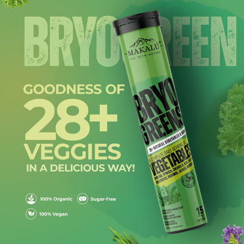 Makalu Bryo Greens with goodness of 28+ organic Vegetables in single tablet - 15