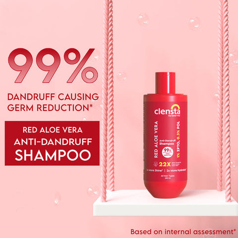 Clensta Red Aloe Vera Anti-Dandruff Shampoo (250ml)