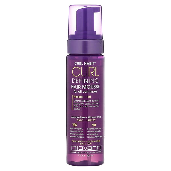 Giovanni Curl Habit Defining All Curl Type Hair Mousse 207Ml