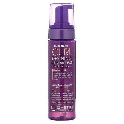 Giovanni Curl Habit Defining All Curl Type Hair Mousse 207Ml