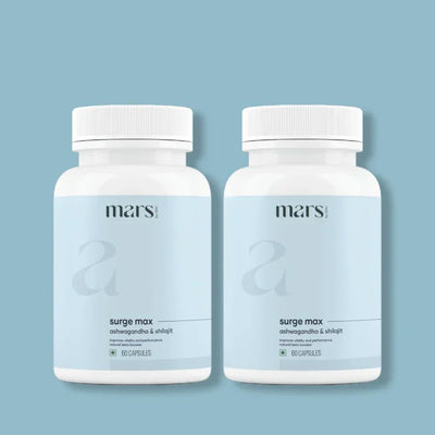 GHC Mars Surge Max Ashwagandha and Shilajit 60 Capsules Pack of 2