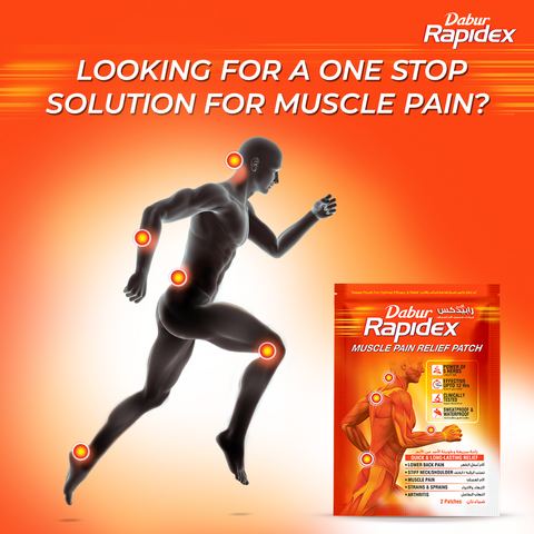 Dabur Rapidex Pain Relief Patches and Spray Combo