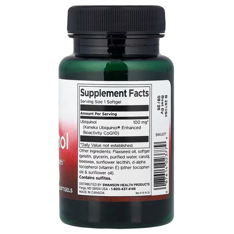 Swanson, Ubiquinol, 100 Mg, 60 Softgels
