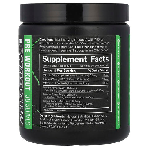 Cell C4 The Shadow Pre-Workout Powder - Green Apple, 270g, 30 Servings – image 3