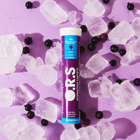 O.R.SHydration Tablets With Electrolytes Lemon Blackcurrant Strawberry and Orange (PackOf4)