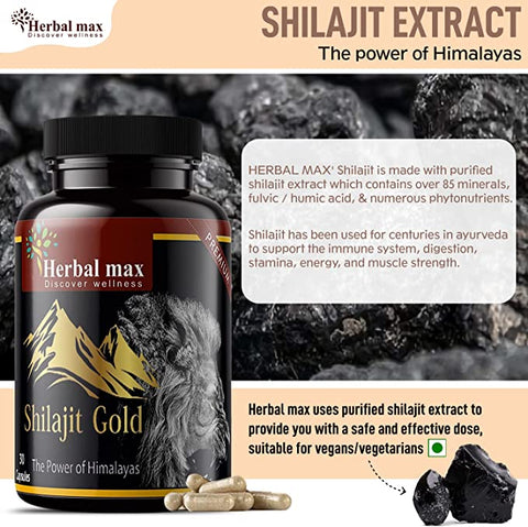 Herbal max Shilajit Gold 30 capsules