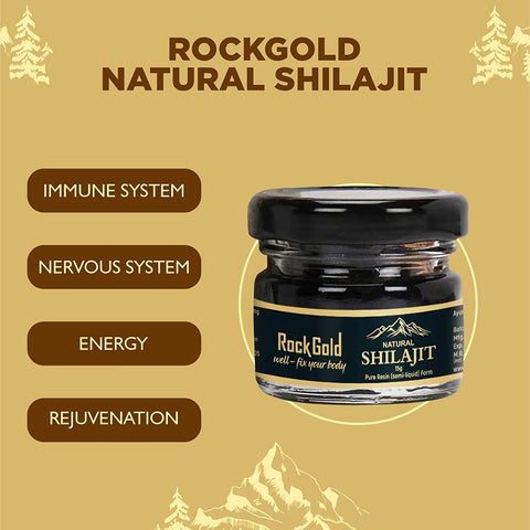 Rock Gold Pure & Natural Himalayan Shilajit / Shilajeet Raw