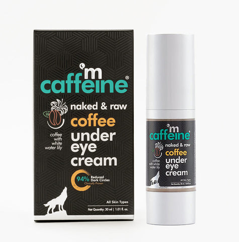 mCaffeine Naked & Raw Coffee Under Eye Cream with White Water Lily, 30 ml