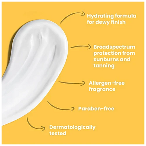 Foxtale Dewy Sunscreen Spf 70 Pa++++ With Niacinamide + Provitamin B5 + Vitamin E