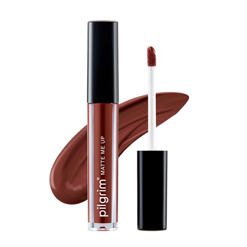 Pilgrim Liquid Matte Lipstick - Bossy Brown | Lipstick for Women 3gms