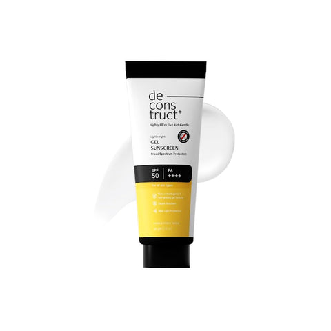 Deconstruct Gel Sunscreen - SPF 55+ and PA+++ | Water Resistant Sunscreen - 50gm