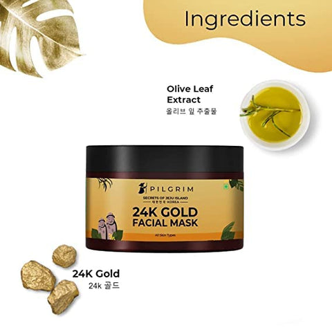 Pilgrim 24K Gold Home Facial Therapy for Smoothening & Glowing Combo