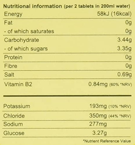 O.R.S Hydration Tablets with Electrolytes Natural Lemon Flavour 72 Tablets (Pack of 6 x12)