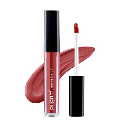 Pilgrim Liquid Matte Lipstick - Saucy Coral 3gms