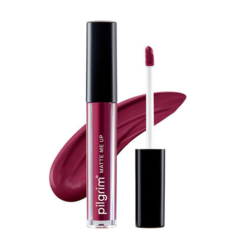 Pilgrim Liquid Matte Lipstick - Wine Spill 3gms