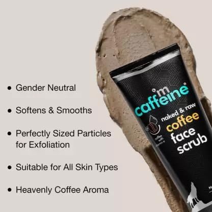 mCaffeine Naked & Raw Coffee Face Scrub, 75g