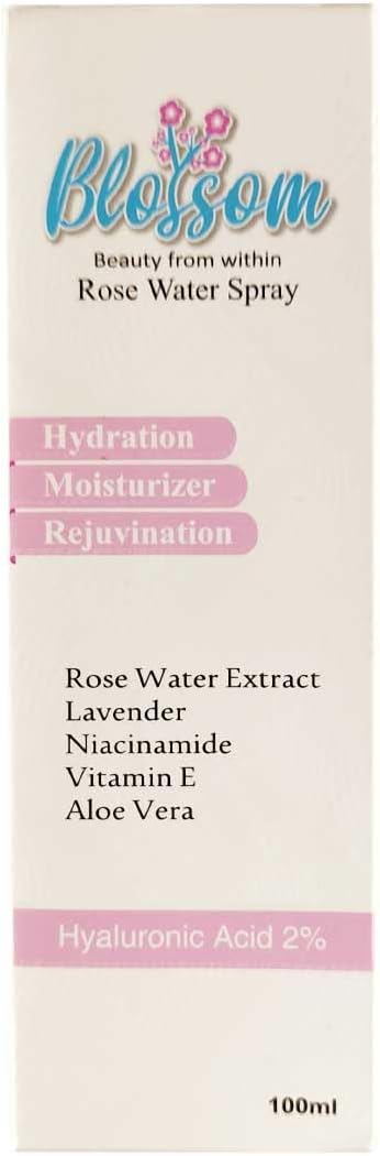 Blossom Rose Water Face Moisturiser with Hyaluronic & Salicylic Acid - 100mL