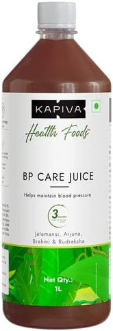 Kapiva BP Care Juice - 100% Ayurvedic Juice for Controlling Blood Pressure & Cholesterol Level | Arjuna, Shankhpushpi & 8 Other Herbs - 1 Litre
