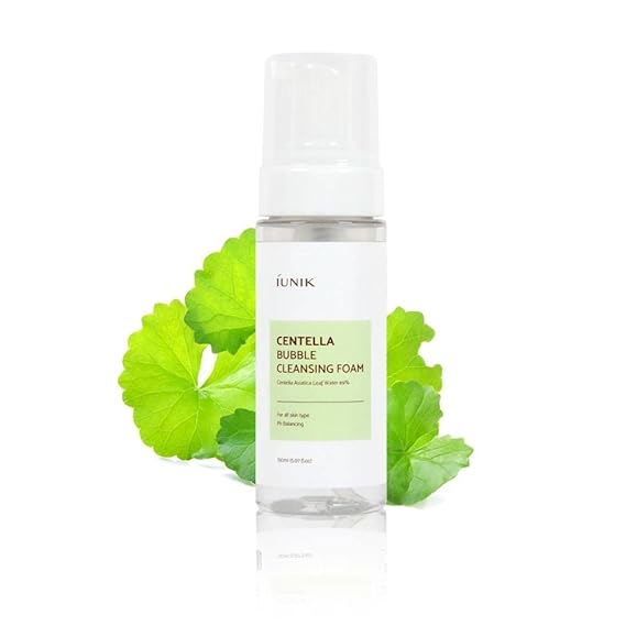 IUNIK Centella Bubble Foaming Vegan Facial Cleanser 5.07 Fl Oz
