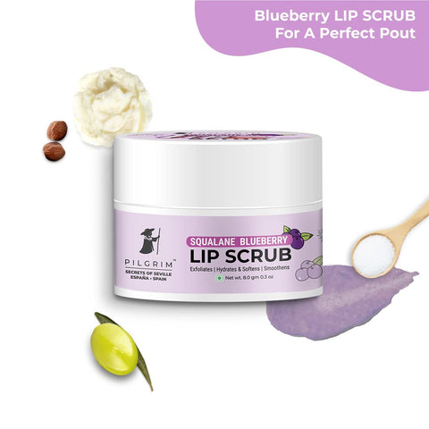 Pilgrim Spanish Squalane Lip Scrub (Blueberry) 8gm