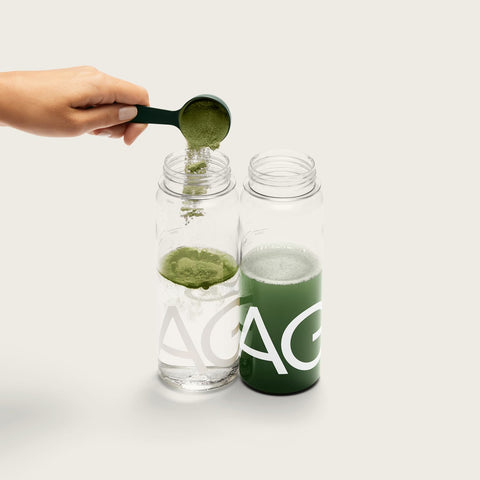 AG1 Athletic Greens 16oz Premium Plastic Shaker Bottle with Stainless Steel Lid