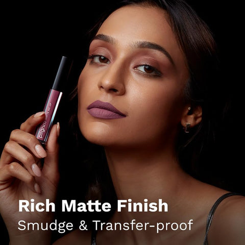 Pilgrim Liquid Matte Lipstick - Mauve Desire 3gms