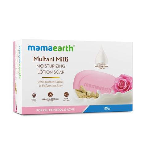 Mamaearth Multani Mitti Lotion Soap Single 125g (Pack of 4) - Image 2
