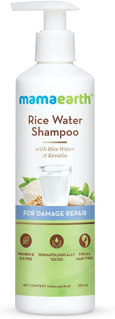 Mamaearth Rice Water Shampoo With Rice Water & Keratin For Damaged, Dry and Frizzy Hair ‚Äì 250ml