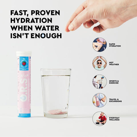 O.R.S Kids Hydration Tablets Strawberry 24