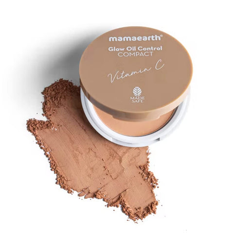 Mamaearth Glow Oil Control Compact Powder SPF 30 with Vitamin C & Turmeric for 2X Instant Glow - 9 g (Ivory Glow)