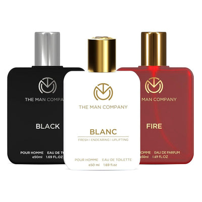 The Man Company Perfume for Men Combo 3 x 50ml | Black, Blanc, Fire - 150 ml