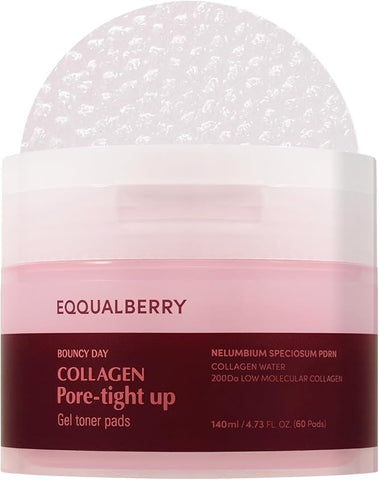 Equalberry Collagen Pore Tight Up Gel Toner Pad 60 Sheets