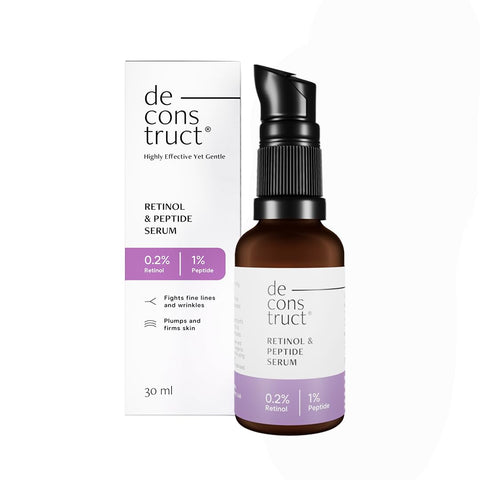 Deconstruct 0.2% Retinol + 1% Peptide Serum | Night Face Serum for Anti Aging | Reduce Fine Lines & Wrinkles | 30 ml