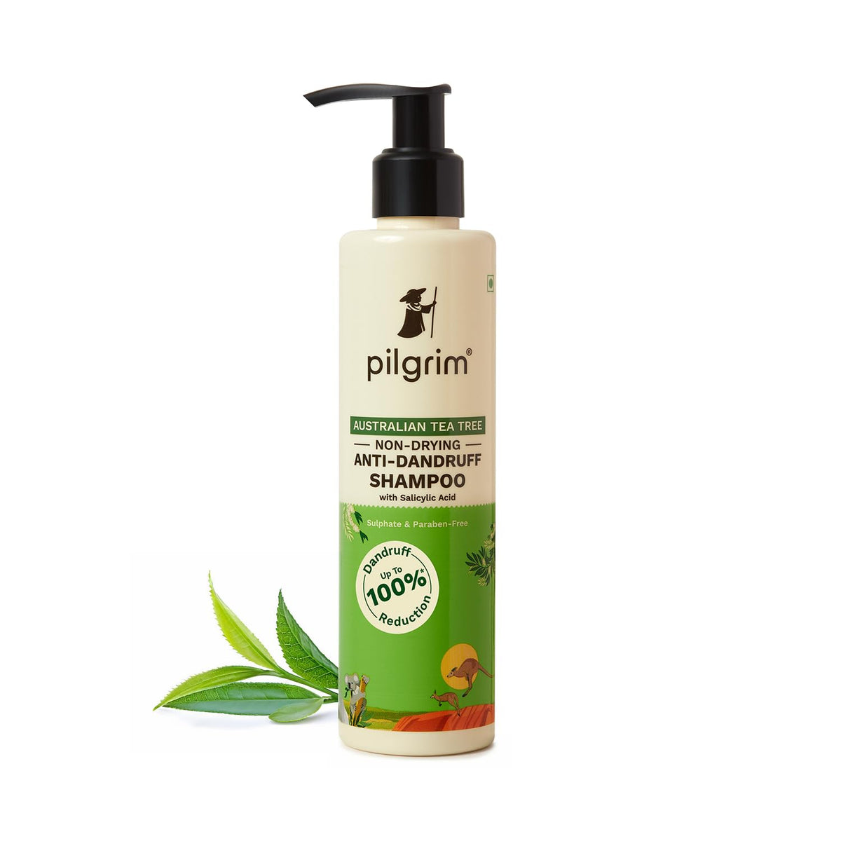 Pilgrim Australian Tea Tree Non-Drying Anti-Dandruff Shampoo Prevents Dandruff 200 ml