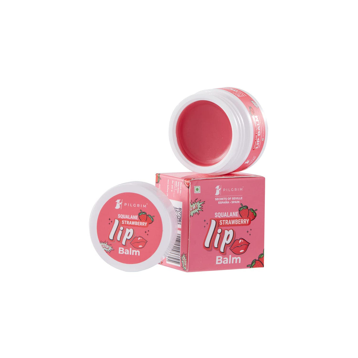 Pilgrim Squalane Lip Balm (Strawberry)| 8 gm