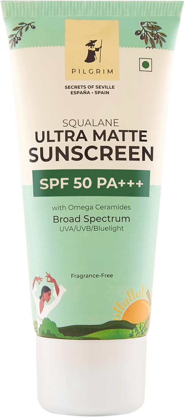 Pilgrim Squalane Ultra Matte Cream Sunscreen SPF 50 PA+++ 50g