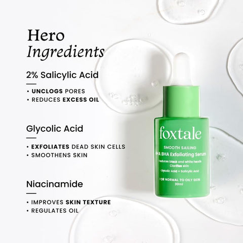 Foxtale AHA BHA Exfoliating Serum 30ml