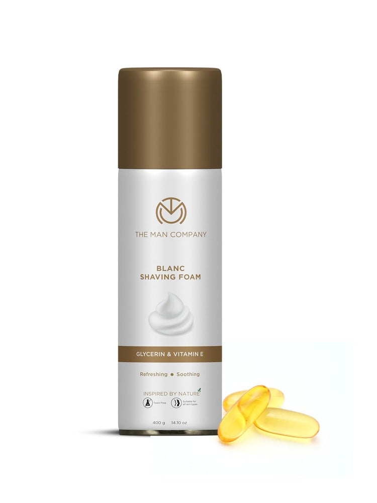 THE MAN COMPANY Blanc Shaving Foam to Prevent Cuts & Razor Burns (400 g)