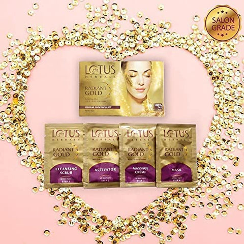 Lotus Herbals Radiant Gold Cellular Glow 1 Facial Kit