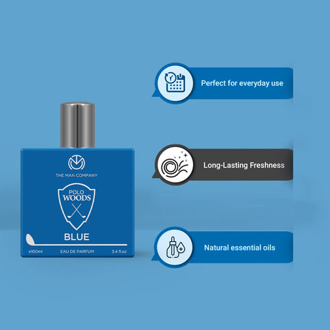 The Man Company Polo Blue Premium Fragrance Perfect For Everyday Use Eau de Parfum - 100 ml