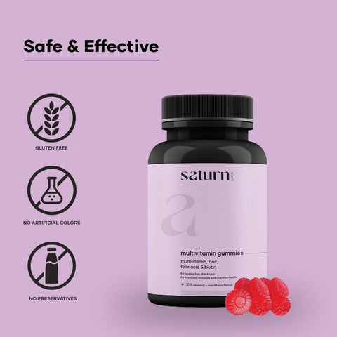GHC Saturn Multivitamin Gummies 30 gummies + Panchamrit Radiant Everyday Skin Glow Gummies 30
