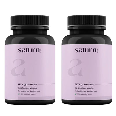 Saturn by GHC Vegan Apple Cider Vinegar Gummies for Women - 30 gummies | 30 Days Pack (Pack of 2)