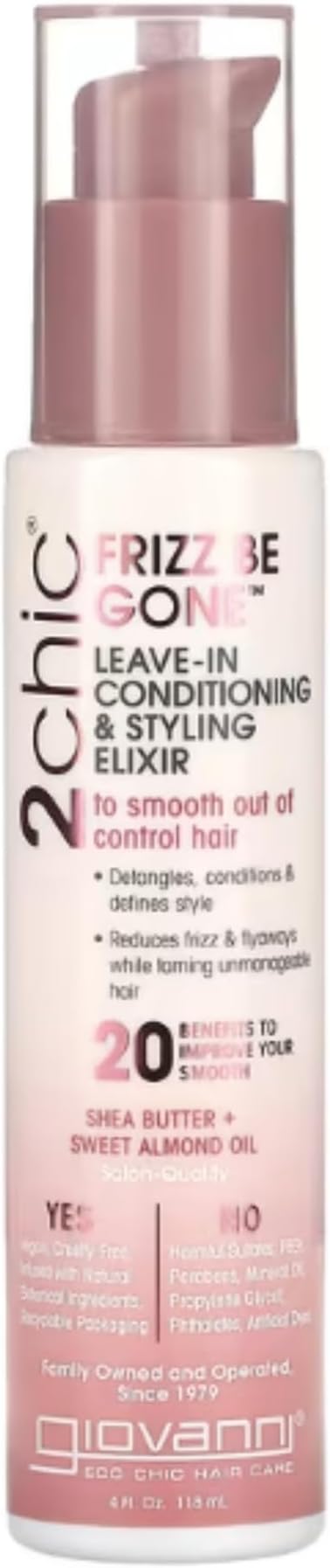 Giovanni 2chic Frizz Be Gone Leave-in Cond & Elixir 4oz