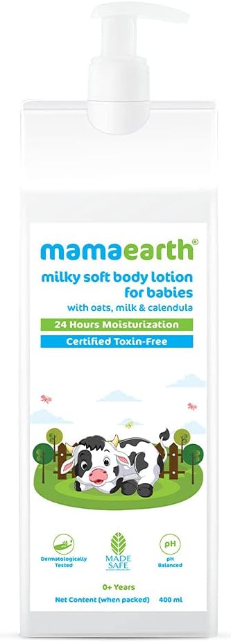 MAMAEARTH Milky Soft Body Lotion with Oats, Milk & Calendula 400 ml Pack of 1